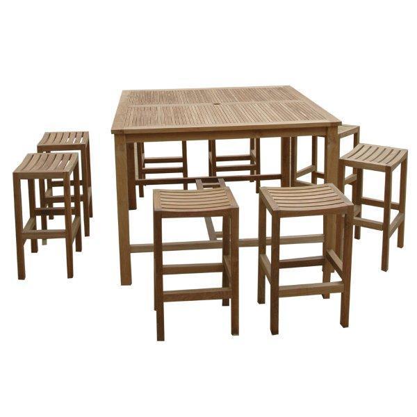 Anderson Teak Windsor Montego 9-Pieces Square Bar Set