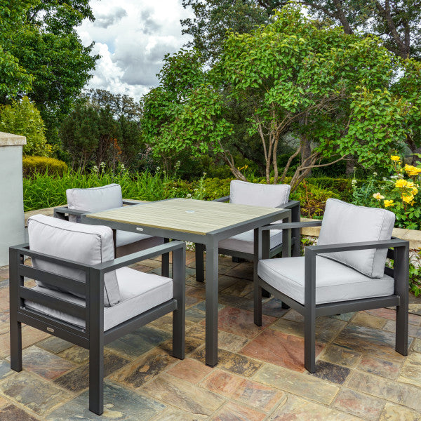 Tortuga Outdoor Lakeview Modern 5PC Dining Set - Gray