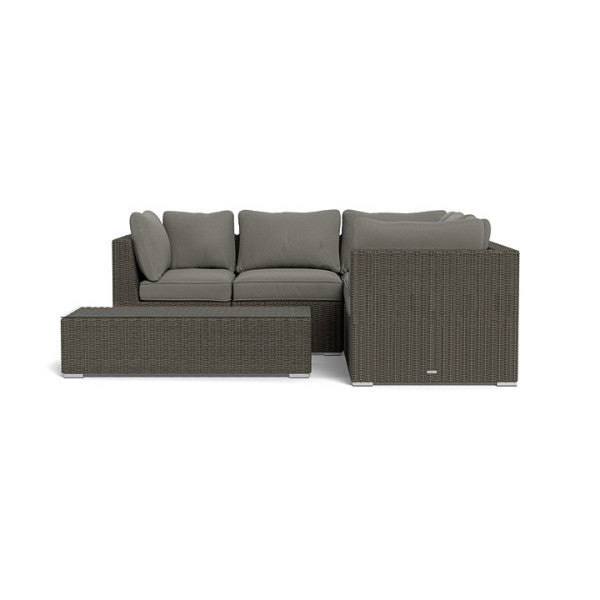 Tortuga Outdoor Melbourne 6-Piece Sectional Sofa with Coffee Table, Driftwood and Charcoal