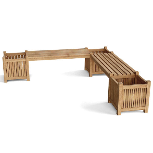 Anderson Teak Planter Bench (2 bench + 3 planter box)