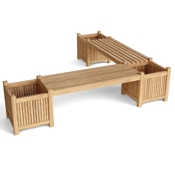 Anderson Teak Planter Bench (2 bench + 3 planter box)