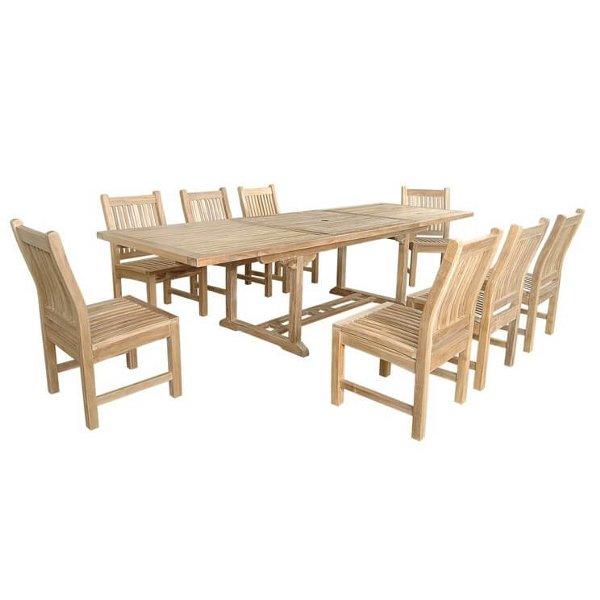 Anderson Teak Bahama Sahara 9-Pieces 10' Rectangular Dining Set