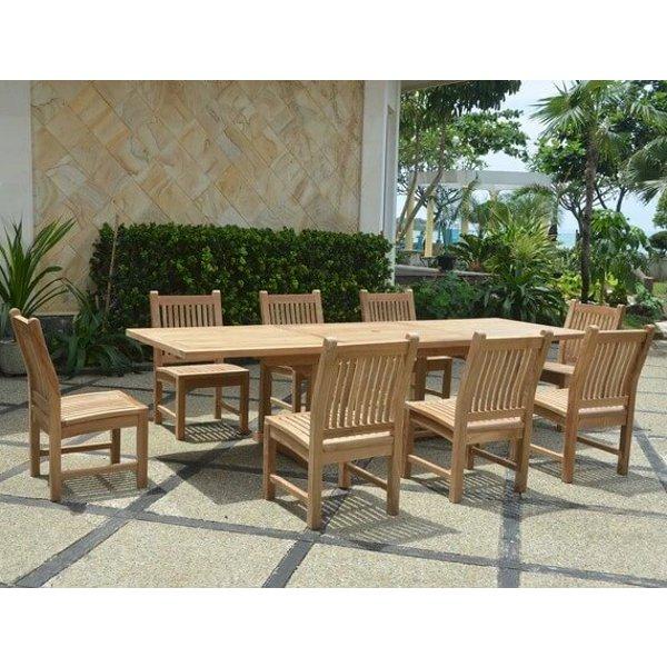 Anderson Teak Bahama Sahara 9-Pieces 10' Rectangular Dining Set