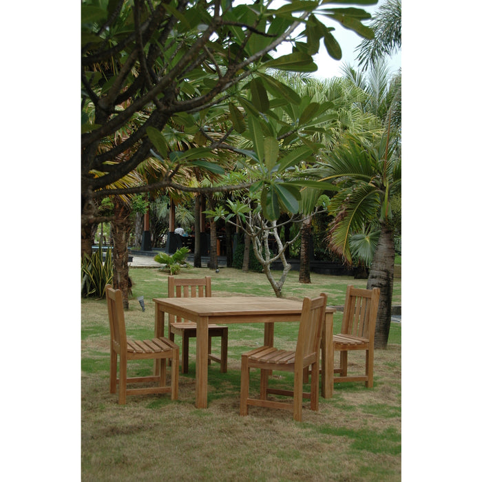 Anderson Teak Windsor Classic Side Chair 5-Pieces Dining Table Set