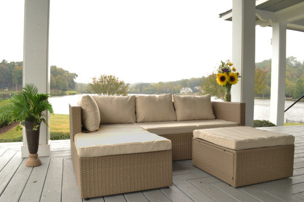 Tortuga Outdoor Space Saver Sectional - 3PC SET