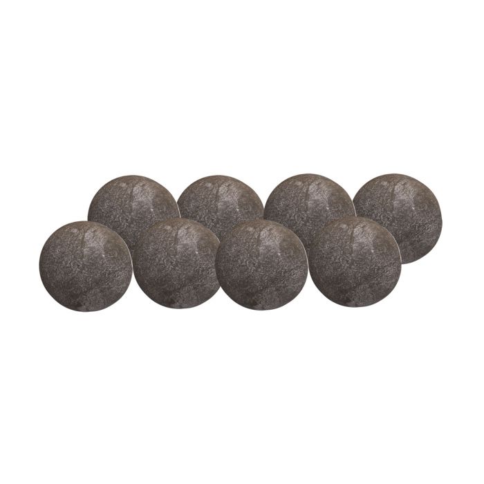 Grand Canyon Gas Logs 4” Fireplace 8-Piece Dark Grey Fiber Cannonballs