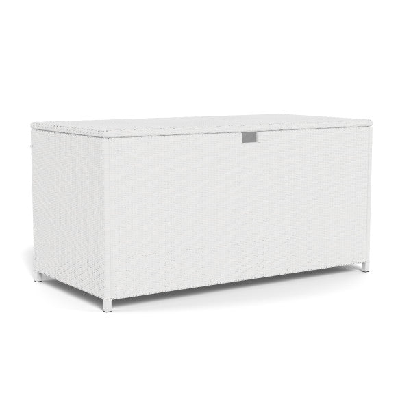 Tortuga Outdoor Large Outdoor Wicker Storage Deck Box - White