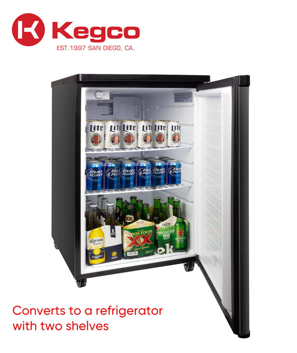 Kegco 20" Wide Dual Tap Black Kegerator