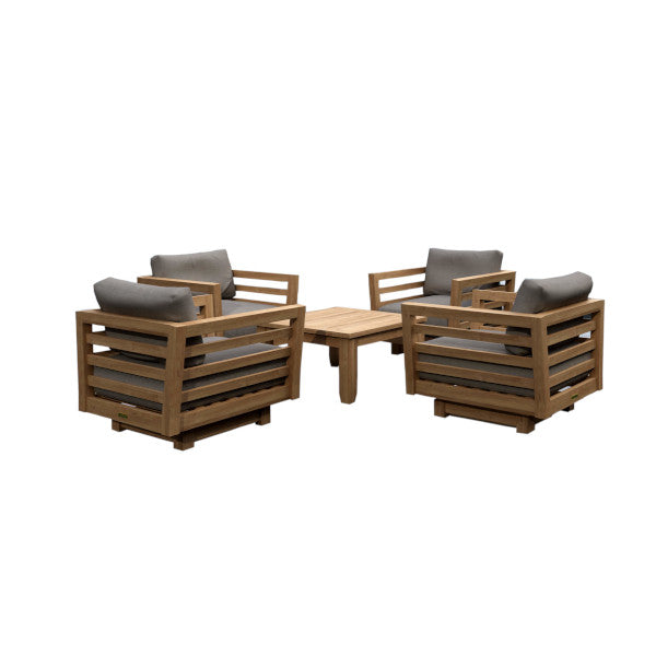 Anderson Teak Cordoba Deep Seating 5-Piece Swivel Set