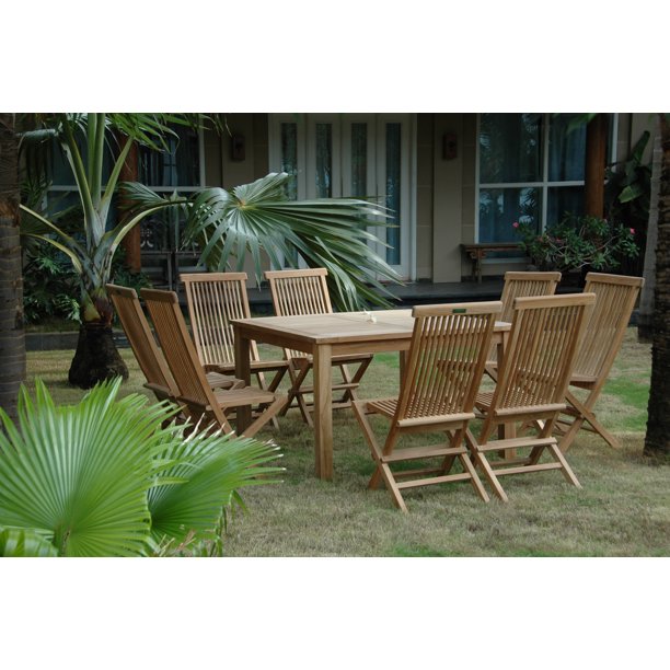 Anderson Teak Windsor Classic Chair 7-Pieces Folding Dining Set