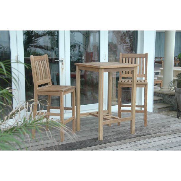 Anderson Teak Bahama Avalon 3-Pieces Square Bar Set