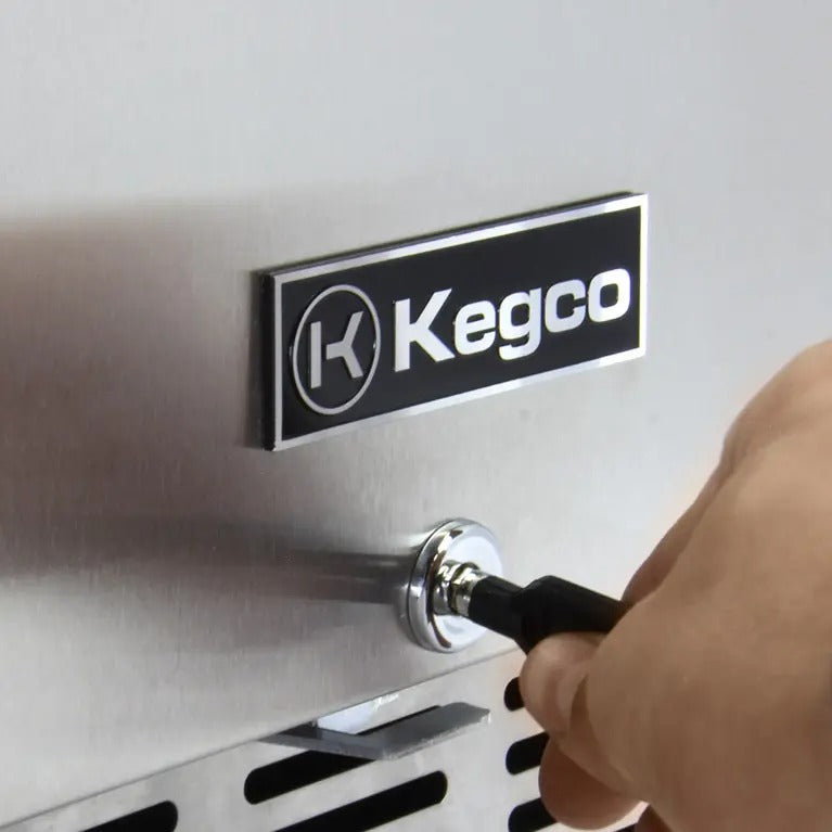 Kegco 24" Wide All Stainless Steel Outdoor Commercial Left Hinge Kegerator - Cabinet Only