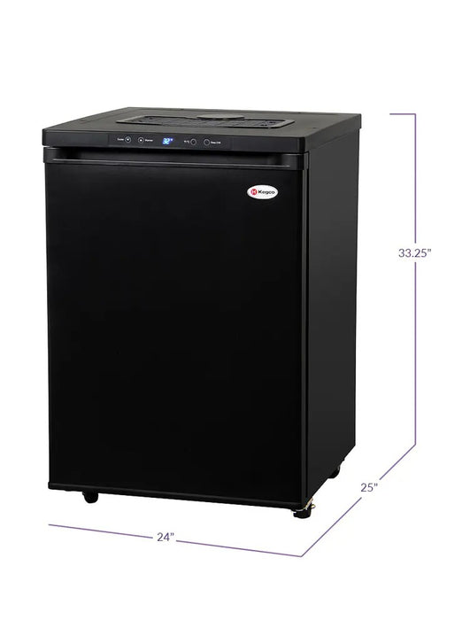 Kegco 24" Wide Black Digital Kegerator - Cabinet Only