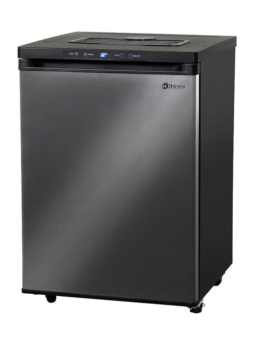 Kegco 24" Wide Black Stainless Steel Digital Kegerator - Cabinet Only