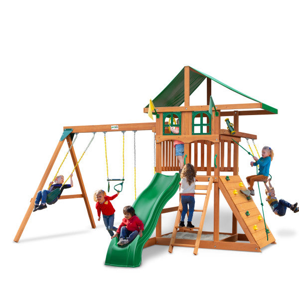 Gorilla Playsets Outing Treehouse w/ Tarp & Trapeze Arm