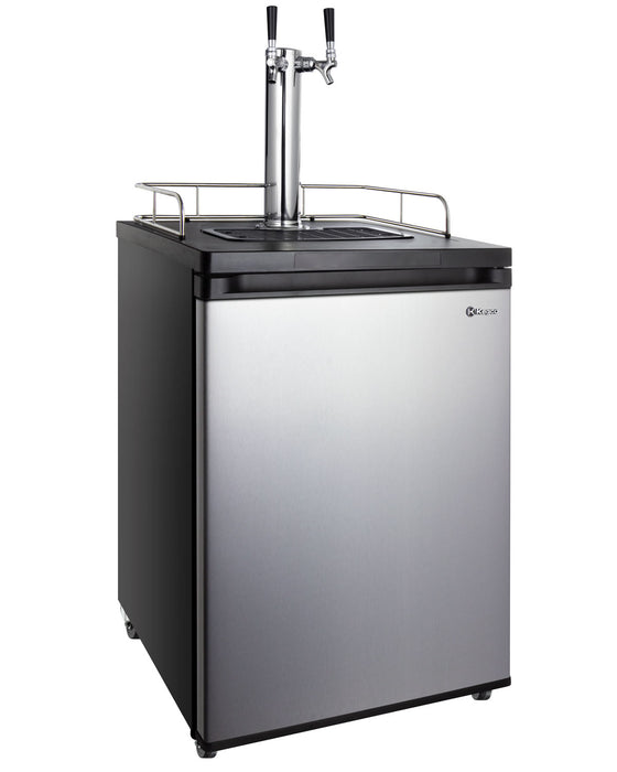 Kegco 24" Wide Dual Tap Stainless Steel Kegerator