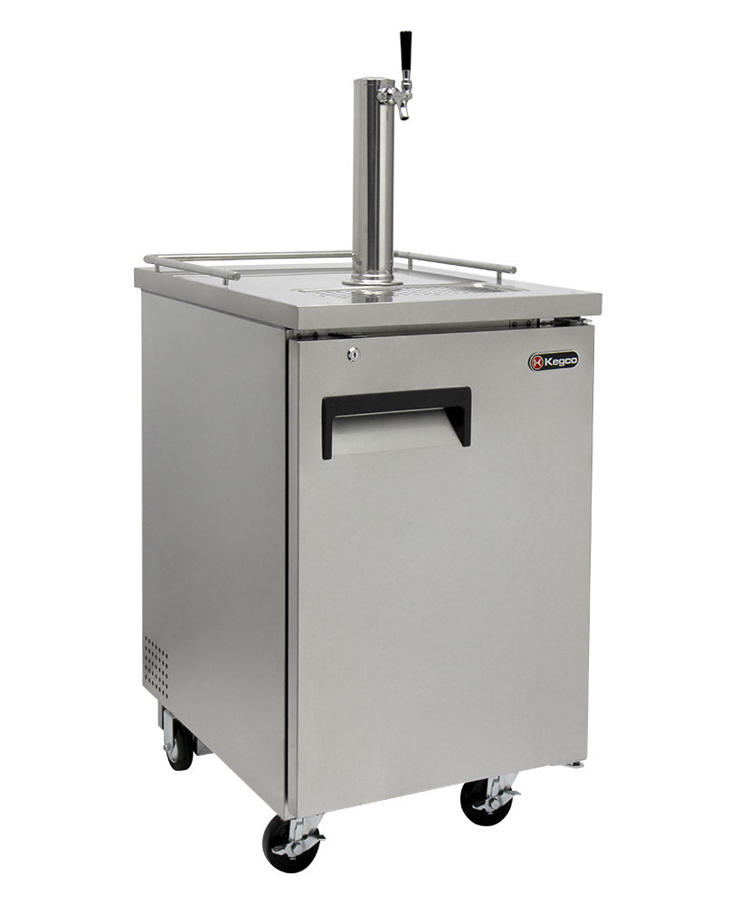 Kegco 24" Wide Cold Brew Coffee Single Tap All Stainless Steel Commercial Kegerator