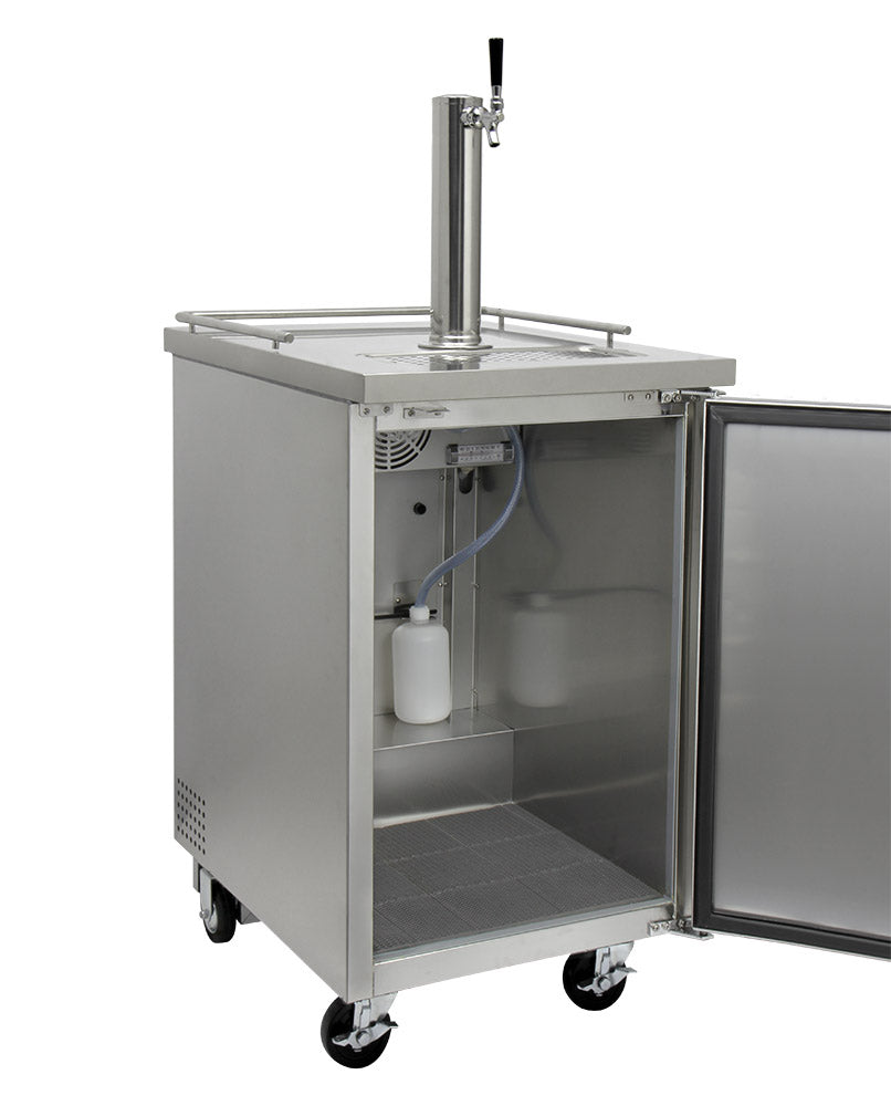 Kegco 24" Wide Cold Brew Coffee Single Tap All Stainless Steel Commercial Kegerator