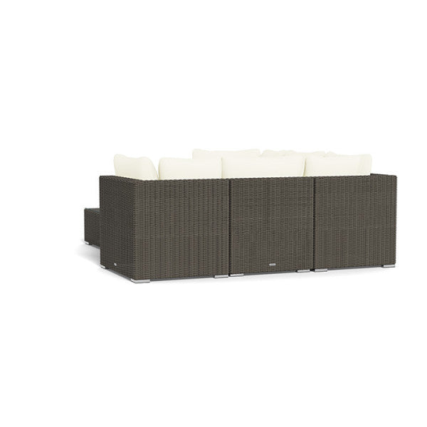 Tortuga Outdoor Melbourne 6-Piece Sectional Sofa with Coffee Table, Driftwood and Canvas Natural