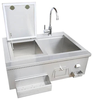 Kokomo Grills 30" Built-In Bartender Cocktail Station With Sink Bottle Opener and Ice Chest