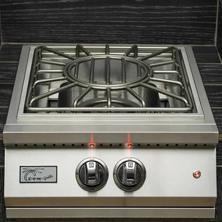 Kokomo Grills Professional Built-in Power Burner with Led Lights and Removable Grate for Wok