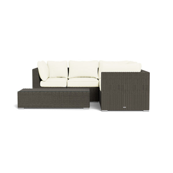 Tortuga Outdoor Melbourne 6-Piece Sectional Sofa with Coffee Table, Driftwood and Canvas Natural