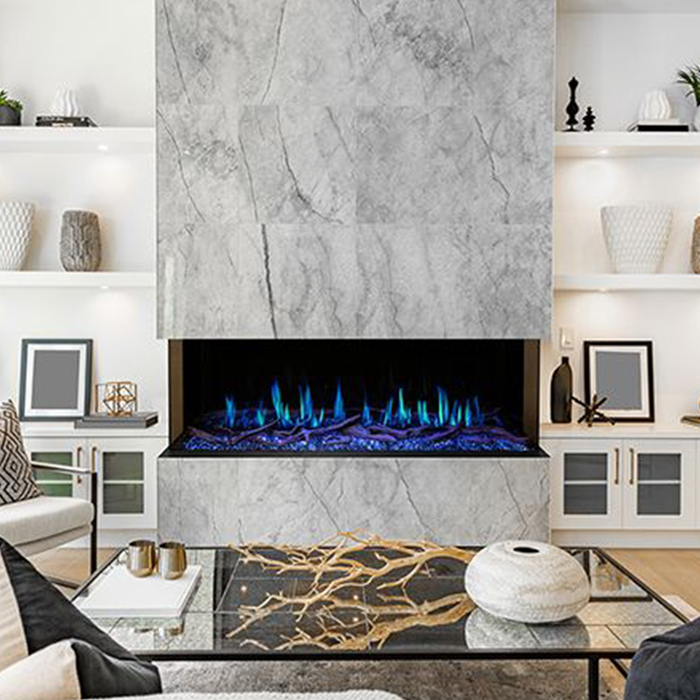 Modern Flames Orion Multi 120" Virtual Fireplace | Recessed Mount | Single Or Multi-Sided