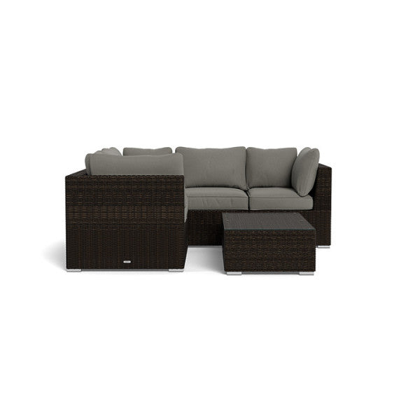 Tortuga Outdoor Melbourne 6-Piece Sectional Sofa with Coffee Table, Pecan and Charcoal