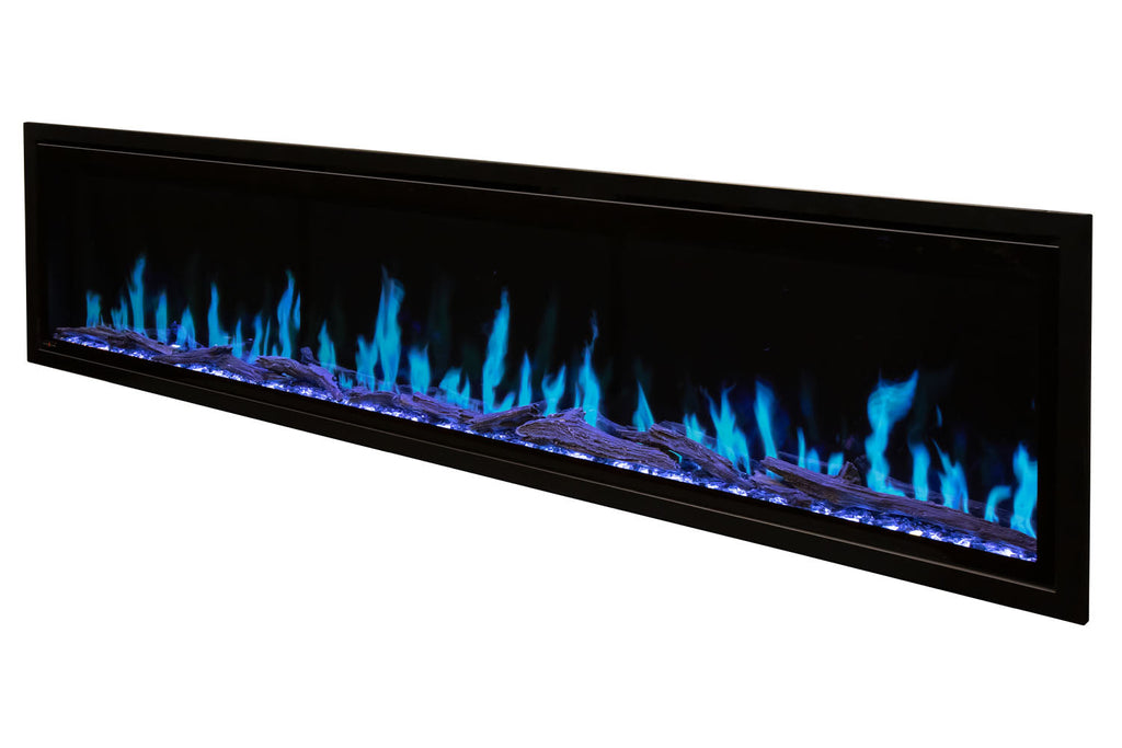 Modern Flames Orion Slim 76" Heliovision Virtual Recessed / Wall Mount Electric Fireplace