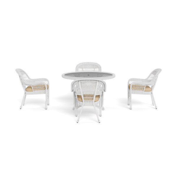 Tortuga Outdoor Portside 5Pc Dining Set - WHITE - Sand