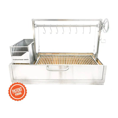 Tagwood BBQ XL Built-In Santa Maria Argentine Wood Fire & Charcoal Gaucho Grill OPEN FIRE COOKING