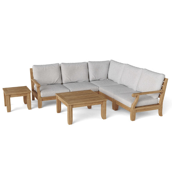 Anderson Teak Riviera Luxe 7-Pieces Modular Set with Square Tables