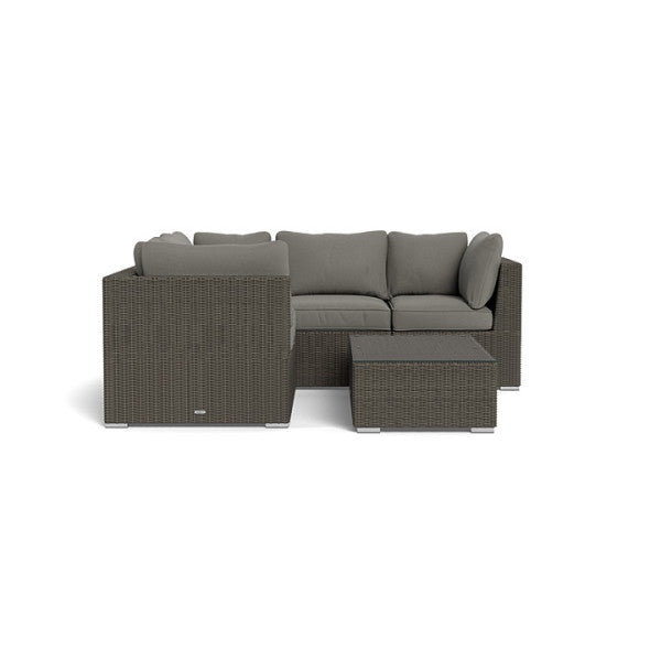 Tortuga Outdoor Melbourne 6-Piece Sectional Sofa with Coffee Table, Driftwood and Charcoal