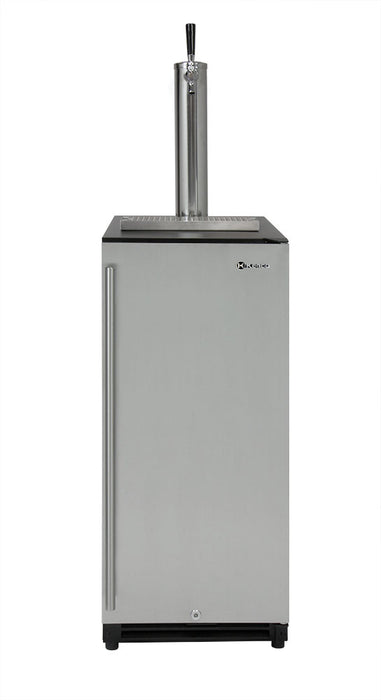 Kegco 15" Wide Single Tap Stainless Steel Built-In Right Hinge Kegerator