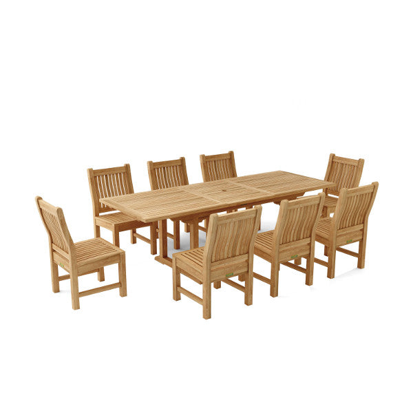 Anderson Teak Bahama Sahara 9-Pieces 8' Rectangular Dining Set