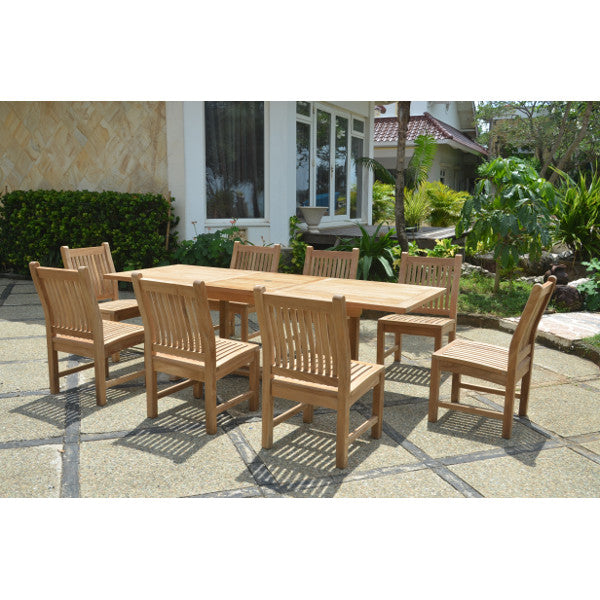 Anderson Teak Bahama Sahara 9-Pieces 8' Rectangular Dining Set