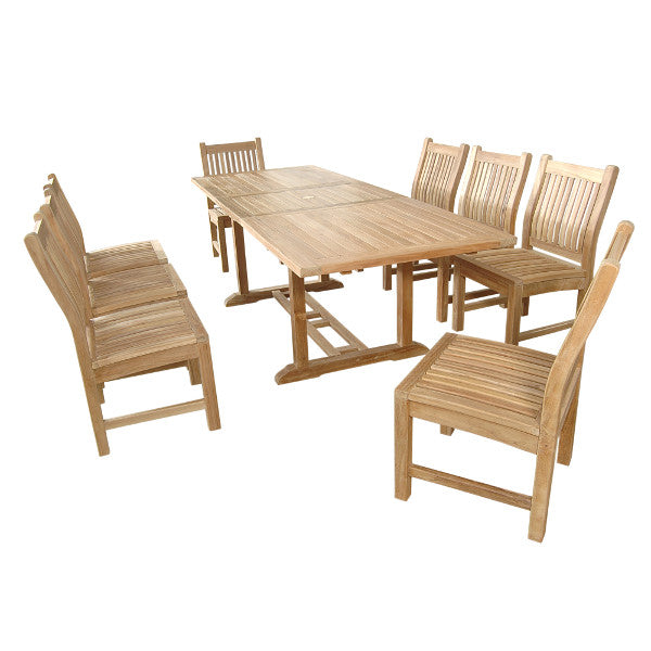 Anderson Teak Bahama Sahara 9-Pieces 8' Rectangular Dining Set