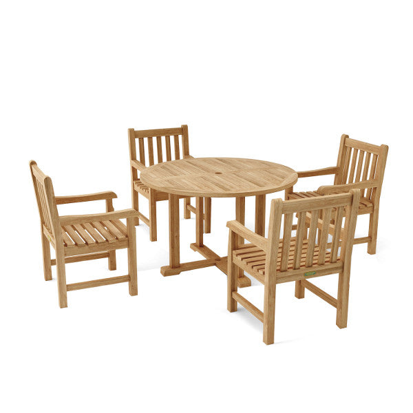 Anderson Teak Tosca Classic Armchair 5-Pieces Dining Set