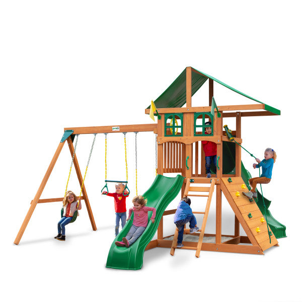 Gorilla Playsets Outing Treehouse w/ Tarp & Twister Tube Slide