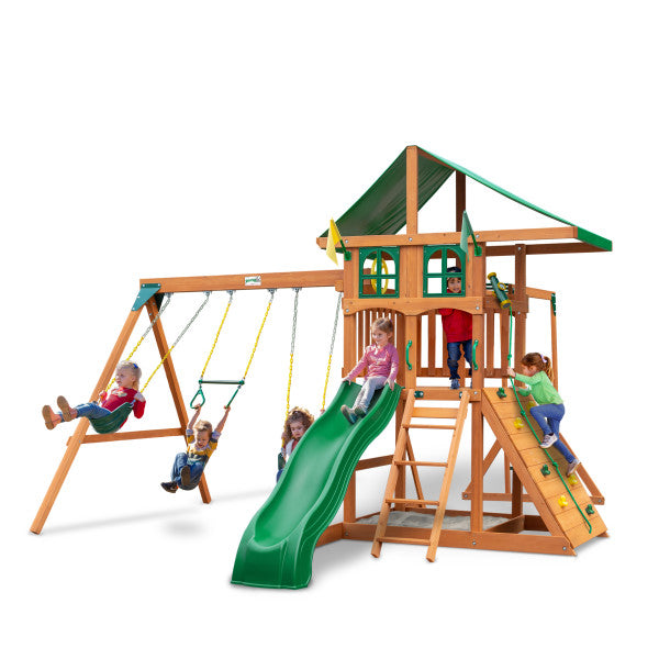 Gorilla Playsets Outing Treehouse w/ Tarp & Monkey Bars