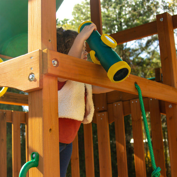 Gorilla Playsets Outing Treehouse w/ Tarp & Dual Slides