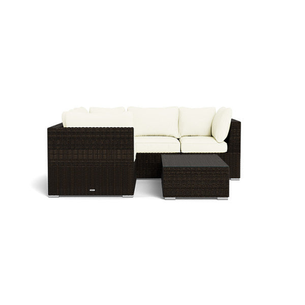 Tortuga Outdoor Melbourne 6-Piece Sectional Sofa with Coffee Table, Pecan and Canvas Natural
