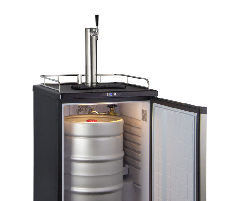 Kegco 24" Wide Kombucha Single Tap Stainless Steel Commercial Kegerator