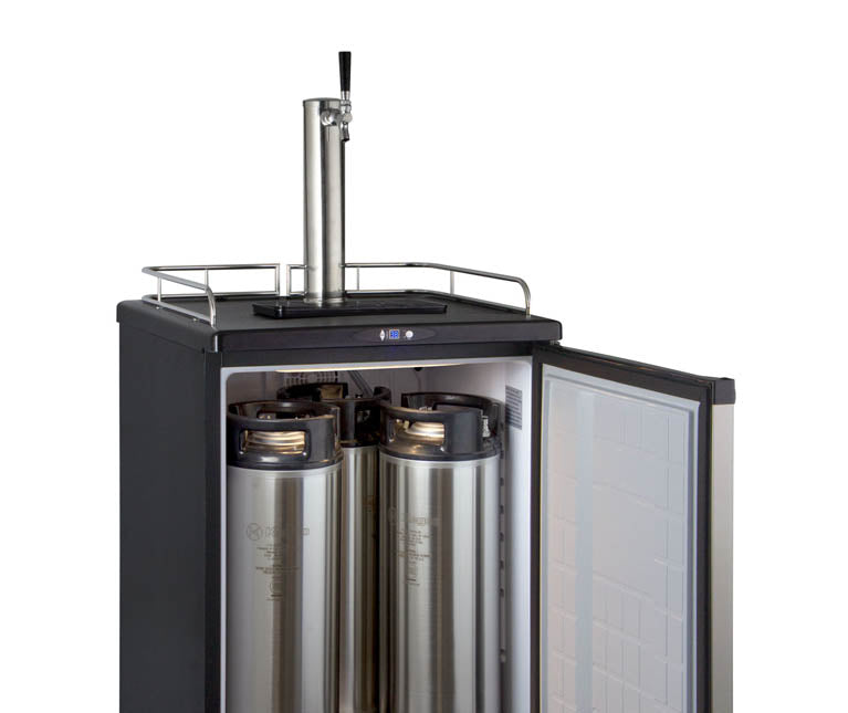 Kegco 24" Wide Homebrew Single Tap Stainless Steel Commercial/Residential Kegerator