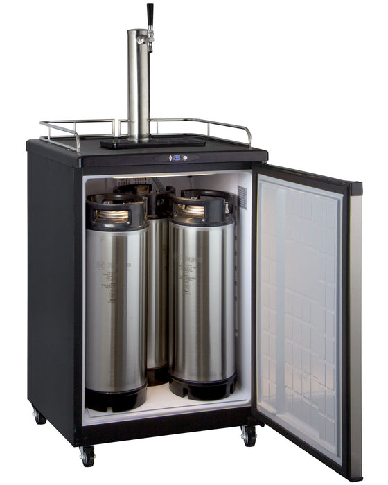 Kegco 24" Wide Homebrew Single Tap Stainless Steel Commercial/Residential Kegerator