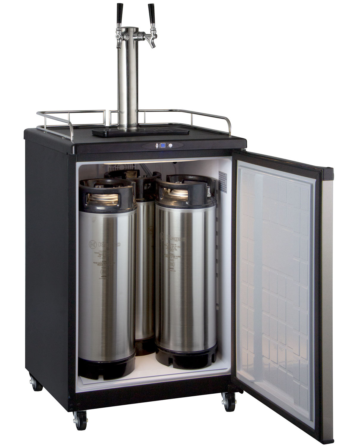 Kegco 24" Wide Homebrew Dual Tap Stainless Steel Commercial/Residential Kegerator