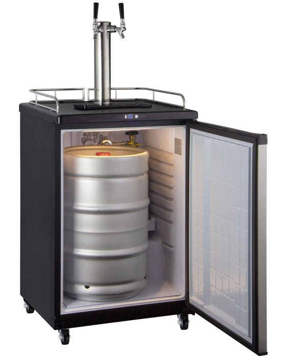 Kegco 24" Wide Kombucha Dual Tap Stainless Steel Commercial/Residential Kegerator