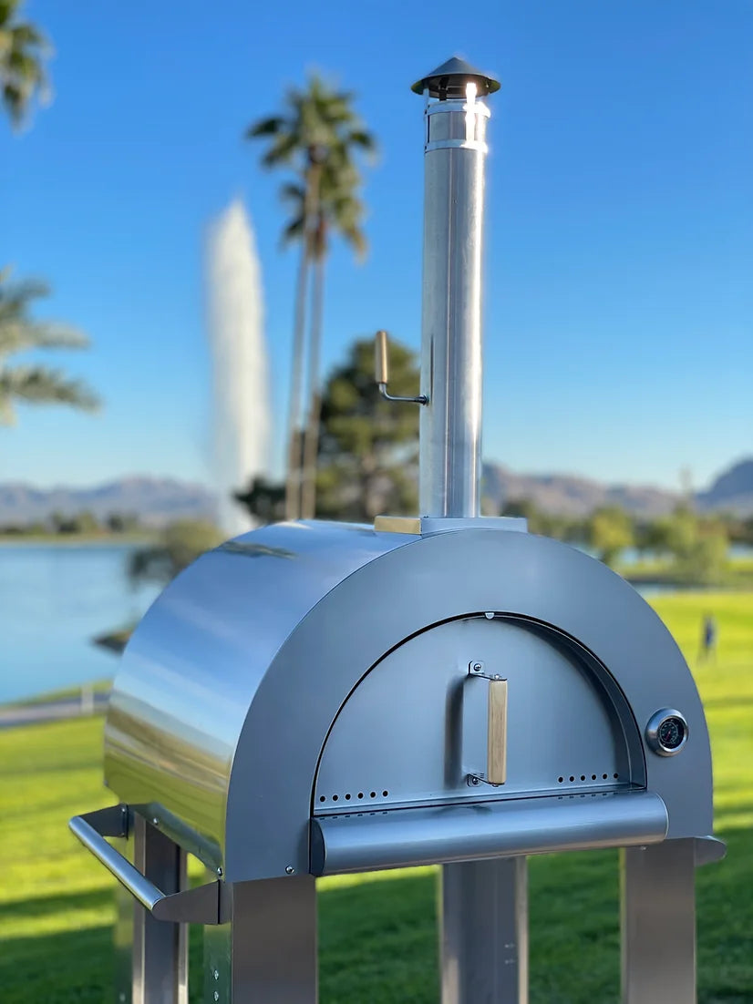Kokomo 32” Wood Fired Stainless Steel Pizza Oven