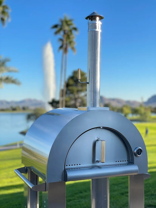 Kokomo 32” Wood Fired Stainless Steel Pizza Oven